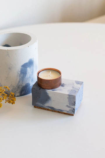 Tealight/Concrete/Candle/Home Decor/Candle Holder/Decorating/Interior/Handmade/Unique Item/New Home/Home Goods/Gift/White Concrete/Korea