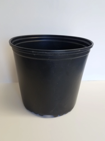 1.5 Gallon Round Black Plastic Nursery Pot