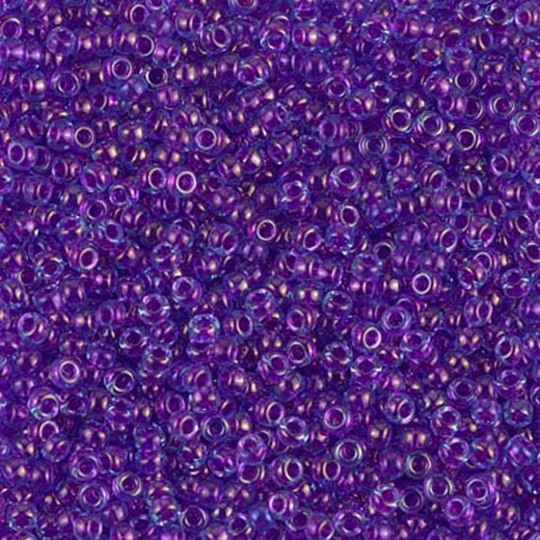 Miyuki Seed Beads 11/0 Purple Lined Aqua 11-352 24G Glass Beads, Size 11 Color Japanese Rocaille