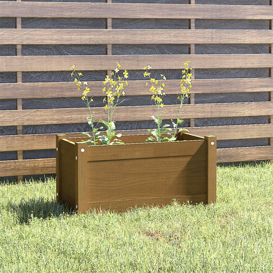 Asupermall - Garden Planter Honey Brown 60x31x31 cm Solid Pinewood