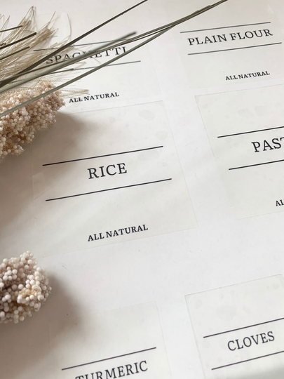 Clear Label Collection Mummy Personalise Kitchen Labels Food Organisation Jars Spices Herbs Waterproof Custom