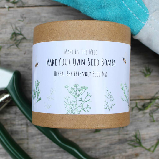 Make Your Own Bee Friendly Herbs Seed Bomb Kit