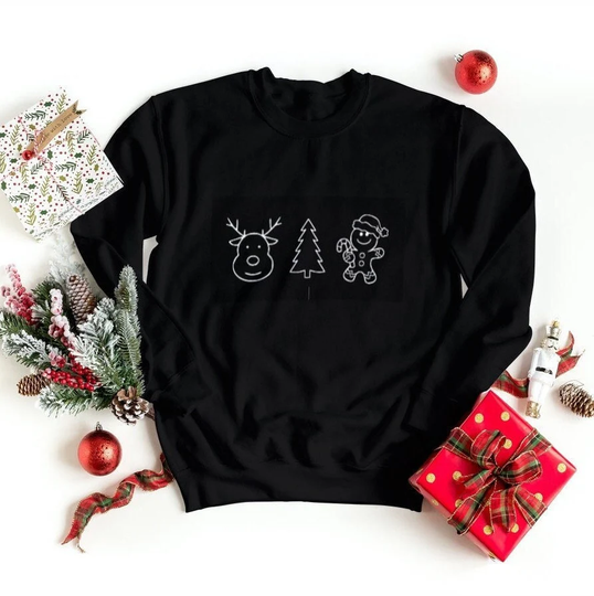 Christmas Jumper, Winter Jumpers, Gingerbread Tree Seasonal Unisex Festive Jumper