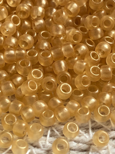 New Toho Round Seed Beads, 8/0, Hybrid - Sueded Gold Topaz, | Tr-08-Y618, Qty 20 Grams, 3mm Beads