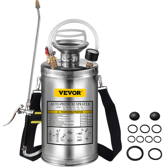 Stainless Steel Sprayer 6L Household Gardening and Floor Cleaning Sprayer, Suitable for the Current Neds of Industry, Agriculture, Commerce, Medicine
