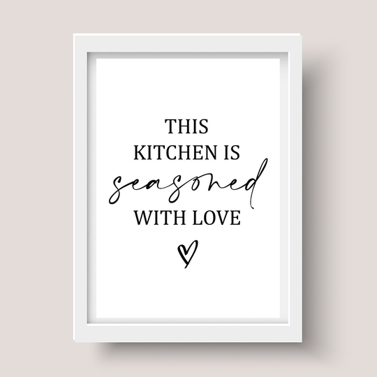 This Kitchen Is Seasoned With Love Print