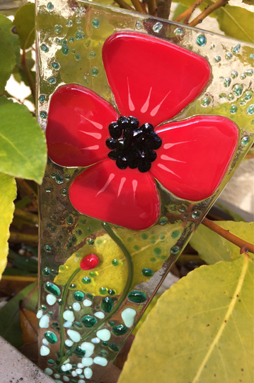 Poppy Garden Plant Stake