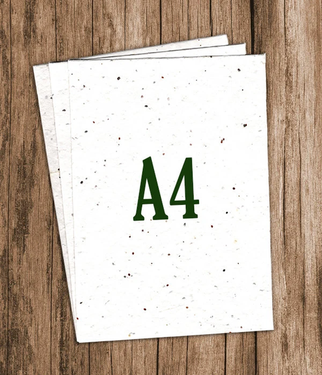 25x A4 Seed Paper/Card. Handmade, Recycled & Plantable Paper. Eco Friendly + Biodegradable With Bee Flower Seeds Inside