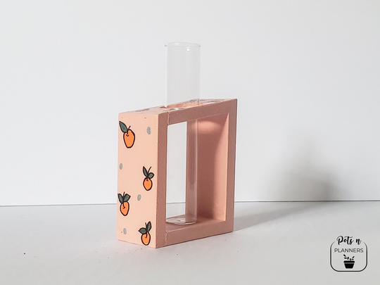 Propagation Station | Peach Block Test Tube Vase Glass