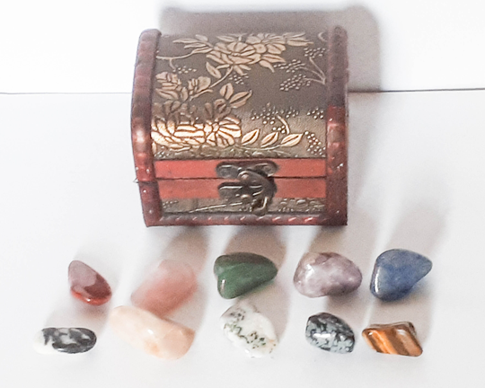 10 Crystal Chest - Witchcraft Kit , Spell Kit, Starter Beginners Solitary, Hedge, Wicca, Casting, Baby Witch, Apothecary Set