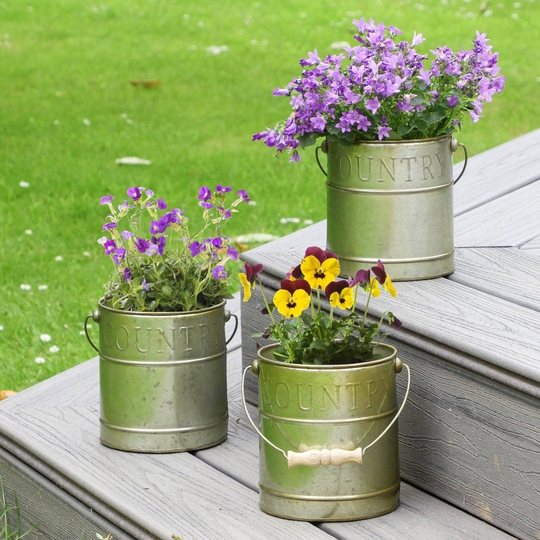 Set Of Three Flower Planters