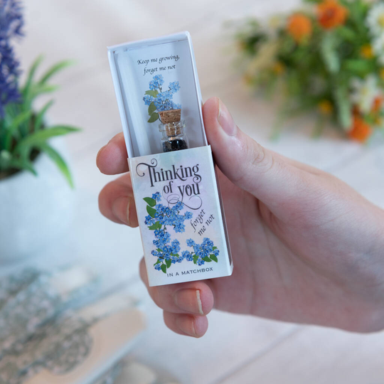 Thinking Of You Candle And Seeds In A Matchbox