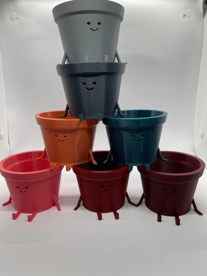 Happiest Planters in Bold Colors Small & Medium Size, Indoor Planter, Succulent Mini Kawaii Planter With Face