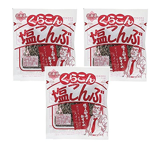 Kurakon Japanese Shio Kombu Prepared Seaweed | Salted Kelp, 28G X 3 Packs - Japan