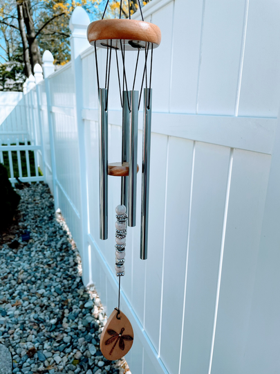 Dragonfly Windchime W/Your Dried Flowers, Fabrics, Ashes. For Your Garden Or Porch, Mother's Day, Wedding, Birthday, Anniversary, Funeral