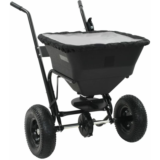 Walk Behind Salt Spreader by Symple Stuff Black