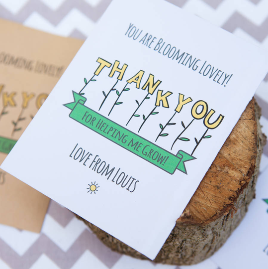 Personalised 'Thank You' Sunflower Seed Packet