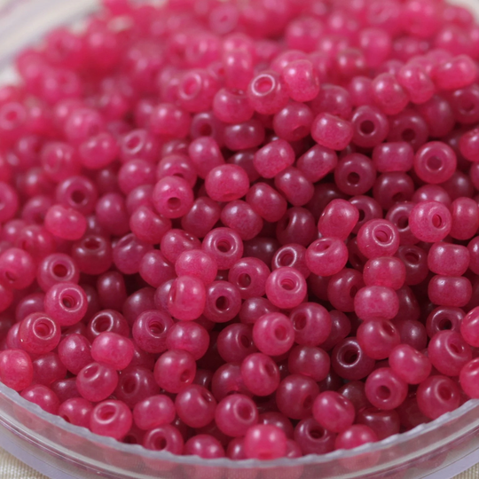 70G 6/0 Opal Old Rose Solgel Czech Seed Beads - 70Grams Fabulous Opalite Beads, Translucent Style, Summer Tropical Beads