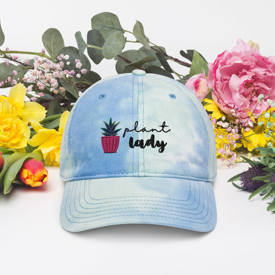 Plant Lady Embroidered Hat, Gift For Lovers, Gardening Her, Mom, Lady, Baseball Cap, Flower Lover