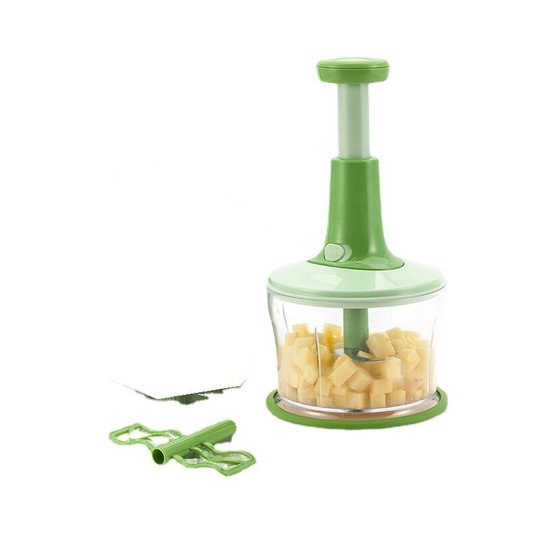 Betterlifegb - Manual Choppers,BR-Vie 8.5 Cup Manual Food Chopper, with 3 Spare Blades, Chop and Slice Fruits, Vegetables, Herbs, Onions