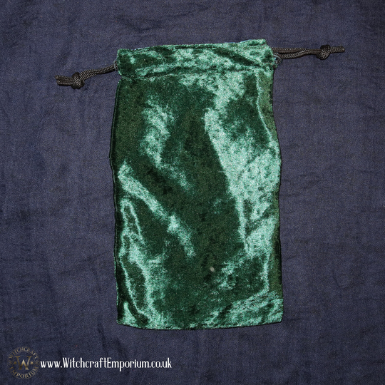 Vegan Velvet Jade Green Tarot Pouch Altar Cloth Divination Ritual Magic Magick Wicca Wiccan Supplies Pagan