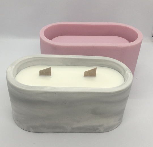 High Quality Silicone Oval Mould/Mold For Concrete/Jesmonite/stone/Planters/Candles/Pots With 3D Support UK Manufactured & Dispatched