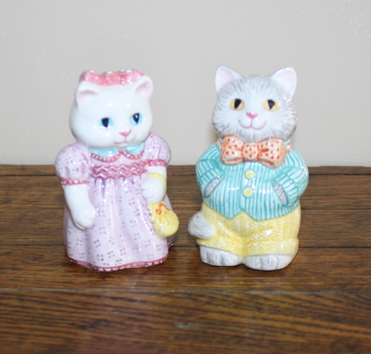 1990S Avon Country Purr-Fection Collection Salt & Pepper Shaker Set . Avon 1992 Anthropomorphic Adorable Of Cats