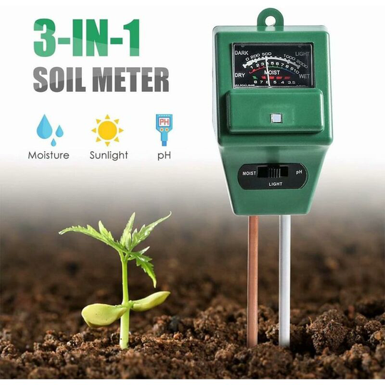 Soekavia - Digital pH Soil Tester, -in pH Sunlight Humidity Sensor Probe Meter Soil ph Test Kits Test function for home and garden, plants, farm,