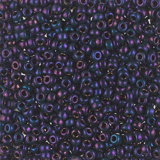Seed Bead 8-469 Miyuki Beads 8/0 Metallic Bronze Eggplant Iris 10 Grams Diy