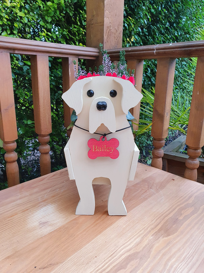 Golden Labrador Pet Planter, Birthday Gift, Dog Fathers Day Gift