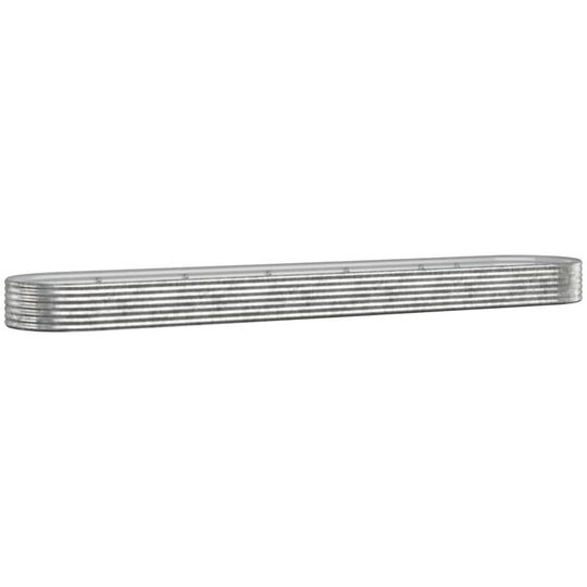 Garden Planter Powder-coated Steel 507x100x36 cm Silver Vidaxl Silver