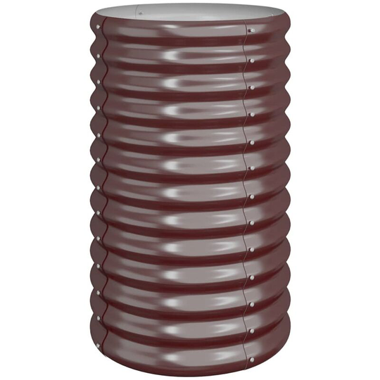 Garden Planter Powder-coated Steel 40x40x68 cm Brown Vidaxl Brown