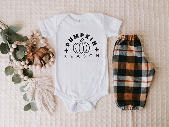 Pumpkin Season Baby Vest - Cute Halloween Bodysuit First Grow Outfit Shower