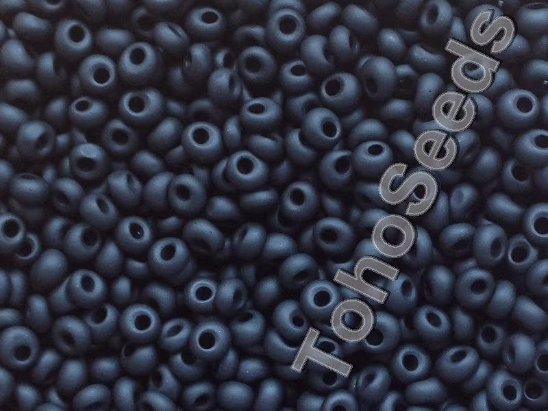 10G 3mm Magatama Seeds Beads Matte Frosted Black Jet Tm-03-49F Drops Seed Bead Rocaille Drops
