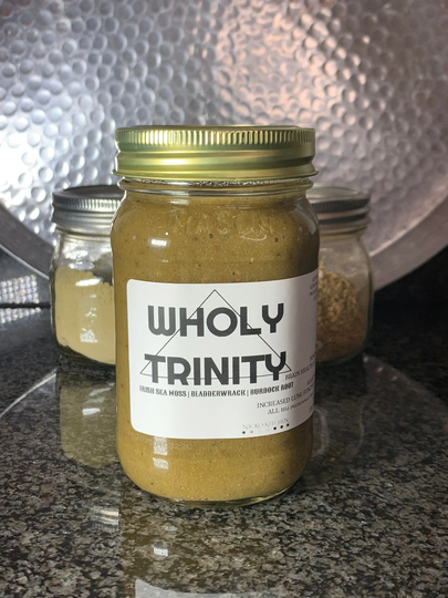 Wholytrinity | Sea Moss, Bladderwrack, Burdock Root Gel 16Oz