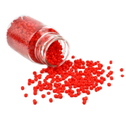 Red Glass Seed Beads 2mm, 2mm Beads, Jewelry Making Supplies