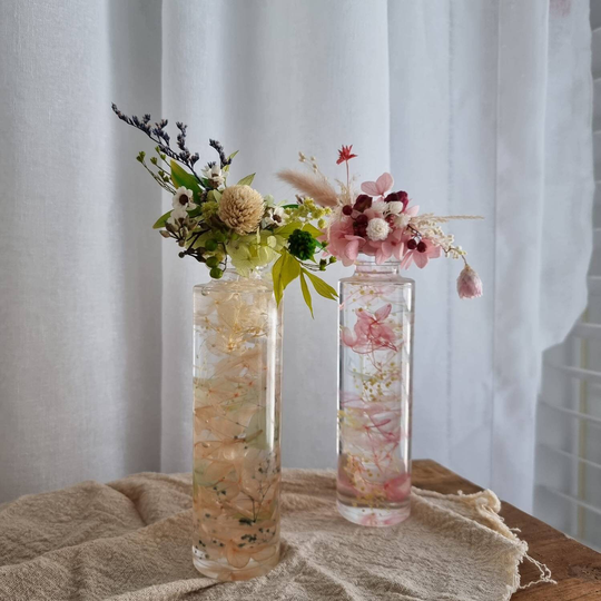 Green Pink Ornament Herbarium_Eternal Rose, Hydrangea | Preserved/Dried Flowers Designed - Jane Florist