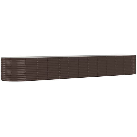 Garden Planter Powder-coated Steel 507x100x68 cm Brown Vidaxl Brown