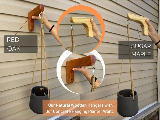 Wooden Indoor Plant Hanger Hook, Hanging Holder Bracket, Wall Hook For Planter | Wall Plant Hanger Squares Hanging Planters