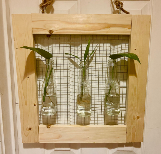Handcrafted Hanging Wooden Propagation Station