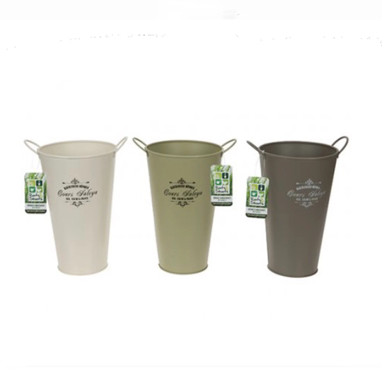Tall Antique Vintage Design Flower Tall Buckets Planter With Handles Choice Of Colour