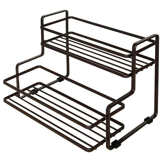 Practical Spice Rack, Kitchen Spice Rack Storage Shelf Bathroom Organizer, 2 Tier Spice Rack Storage Rack, Ideal for Home Storage