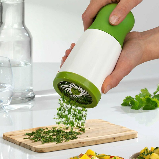 Bearsu - Detachable Manual Herb Grinder Spice Mill with Stainless Steel Blade Food Parsley Herb Vegetable Crusher Shredder