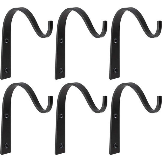 6 Pack Iron Wall-mounted Hooks for Hanging Bird Feeders, Indoor Outdoor Home Decor, 3 In
