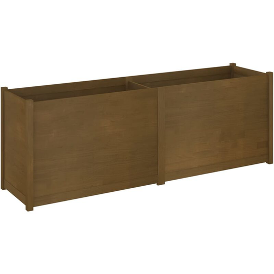 Garden Planter Honey Brown 200x50x70 cm Solid Pinewood Vidaxl Brown