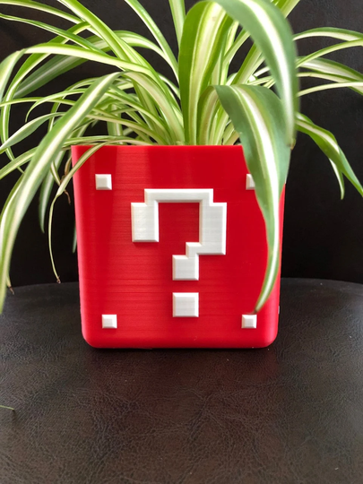 Medium Planter For Succulents, Cactus Or Any Plant | Red W/White - 4"x4