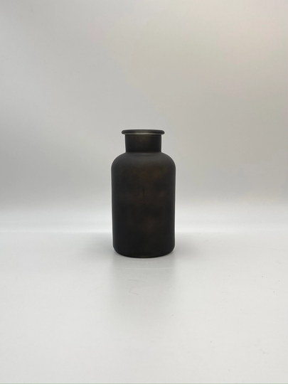 Matt Black Glass Vase, Flower Bottle, Decorative Home Decoration, 20 cm, Gift Ideas, Dried Vase, House Warming Vase Gift