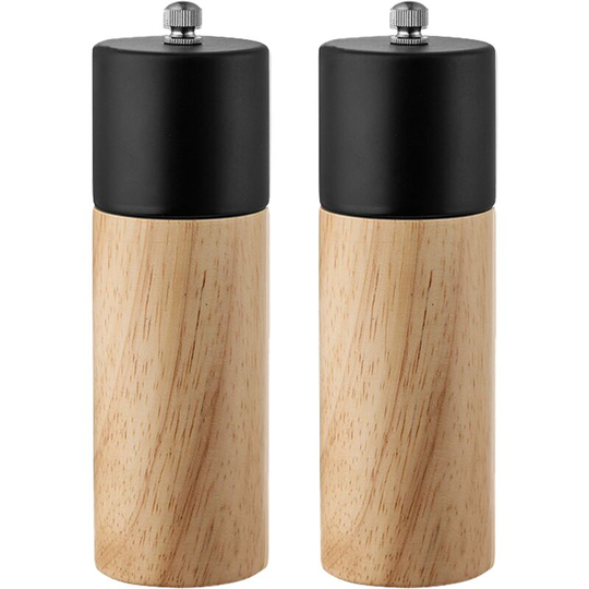 Salt and Pepper Mill - Adjustable Salt and Pepper Grinders Shakers with Ceramic Grinding Core black color bag