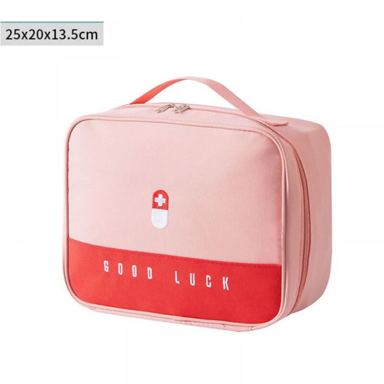 Medicine Kit Large Capacity Waterproof Medical Emergency Bag, First Aid Medicine Kit Empty Medical Box, (pink large) - Thsinde
