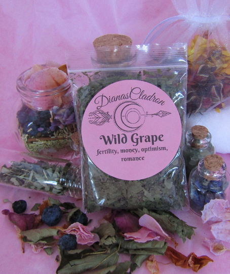 Wild Grape Leaves, Green Witch Apothecary Herb, Spell Ingredients
